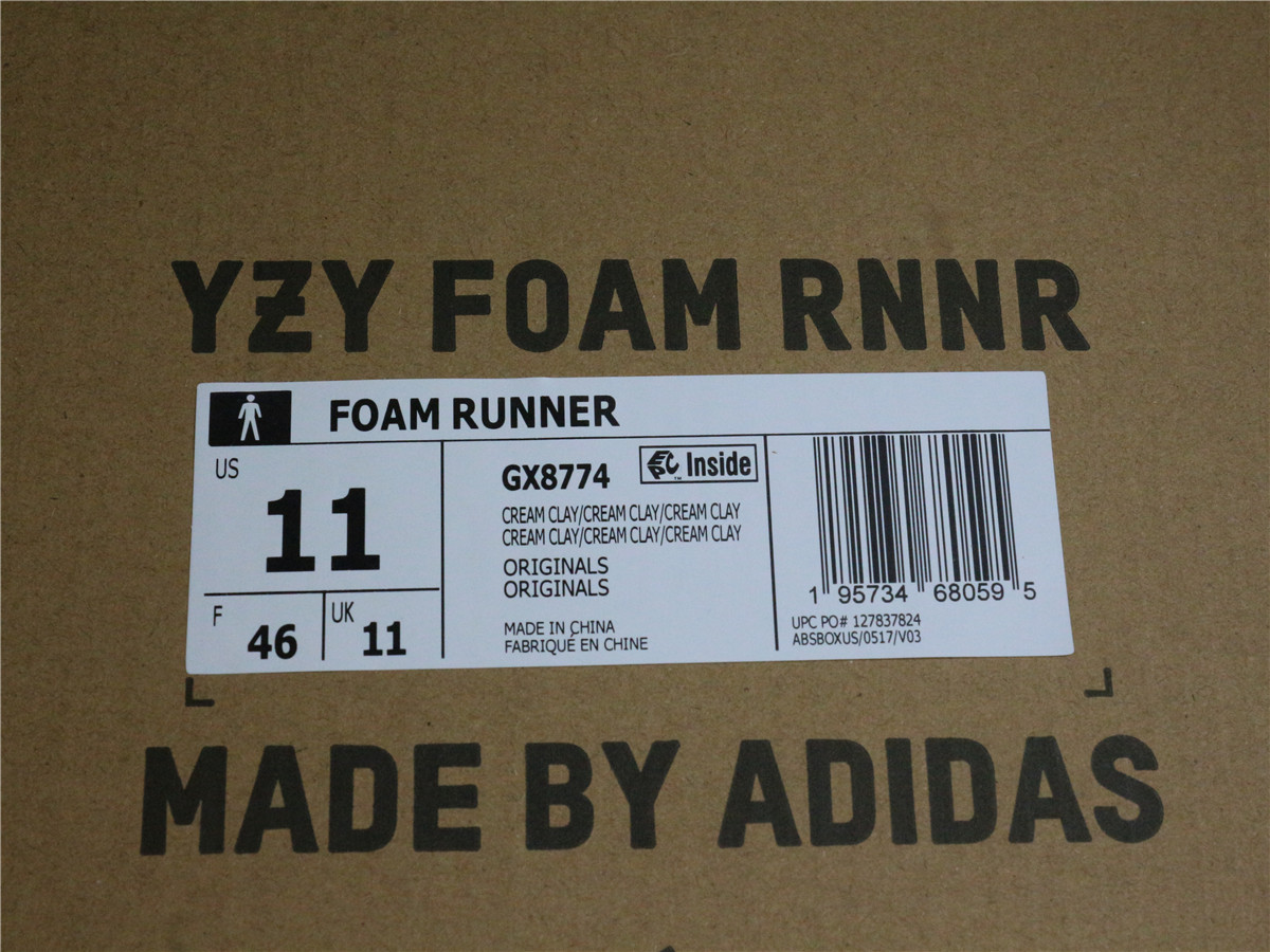 Free Shipping Yeezy Foam RNNR MX Cream Clay GX8774